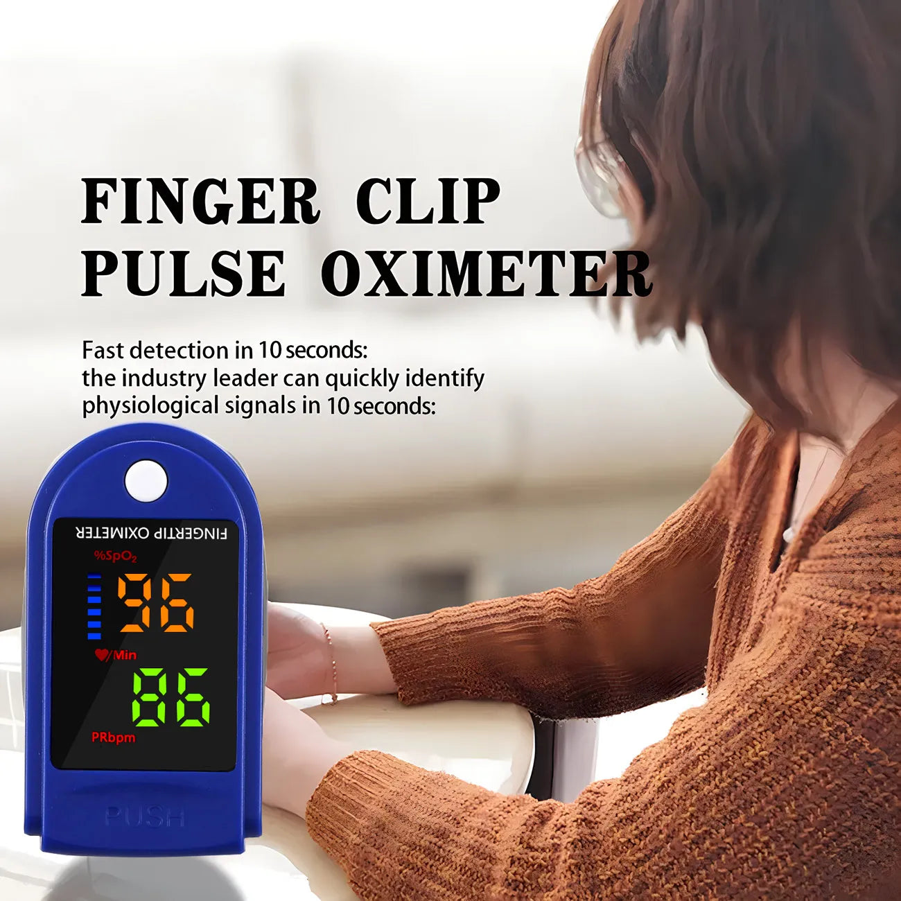 Medical Finger Pulse Oximeter Saturometer Oxygen Saturation Pediatric Oximetro Heart Rate Health Care Blood Pressure Adult Kids